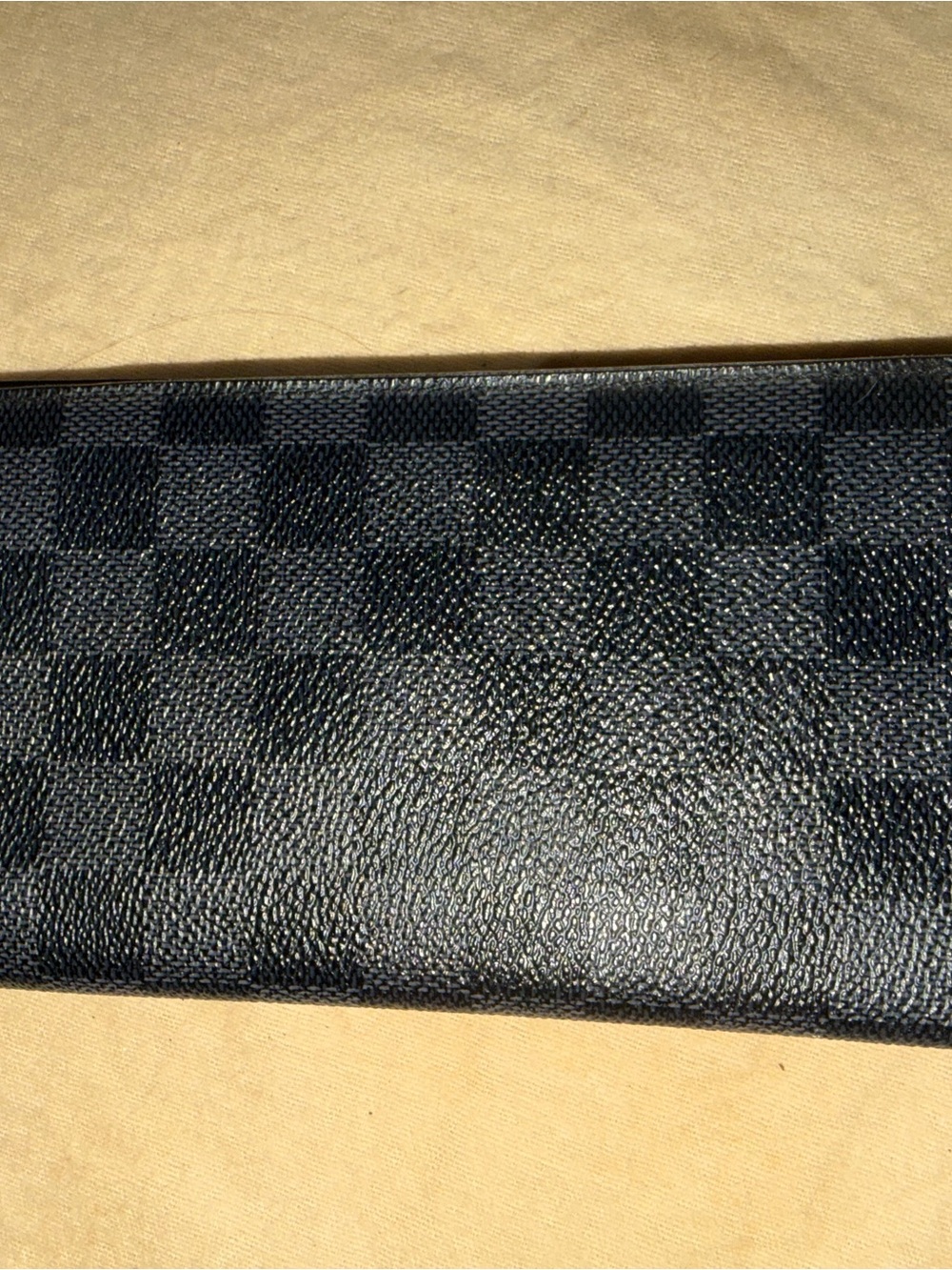 Men's Louis Vuitton graphite  Check Pattern Long Wallet